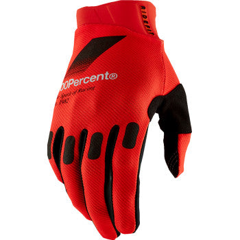 100% Ridefit Gloves - Red - Large 10010-00057