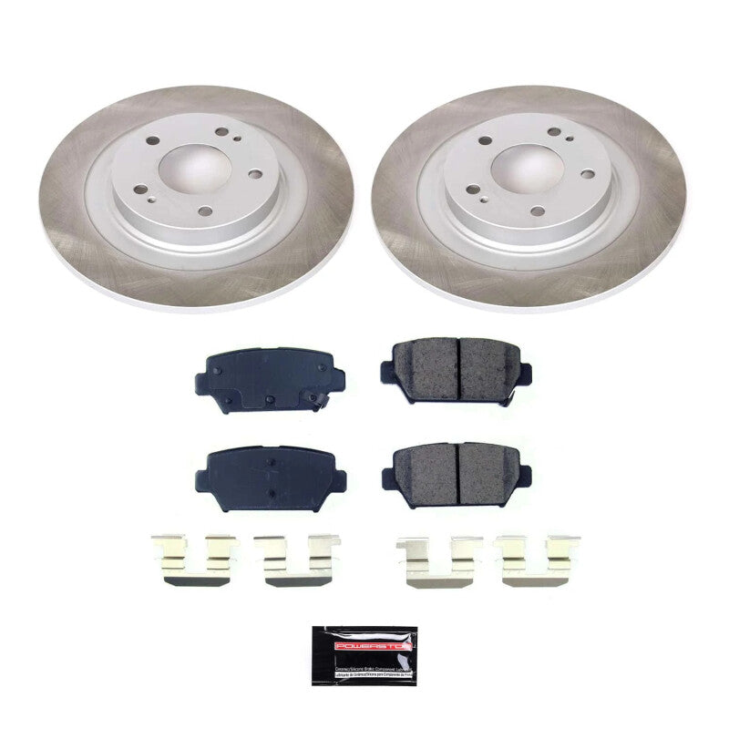 Power Stop 18-20 Mitsubishi Eclipse Cross Rear Semi-Coated Rotor Kit