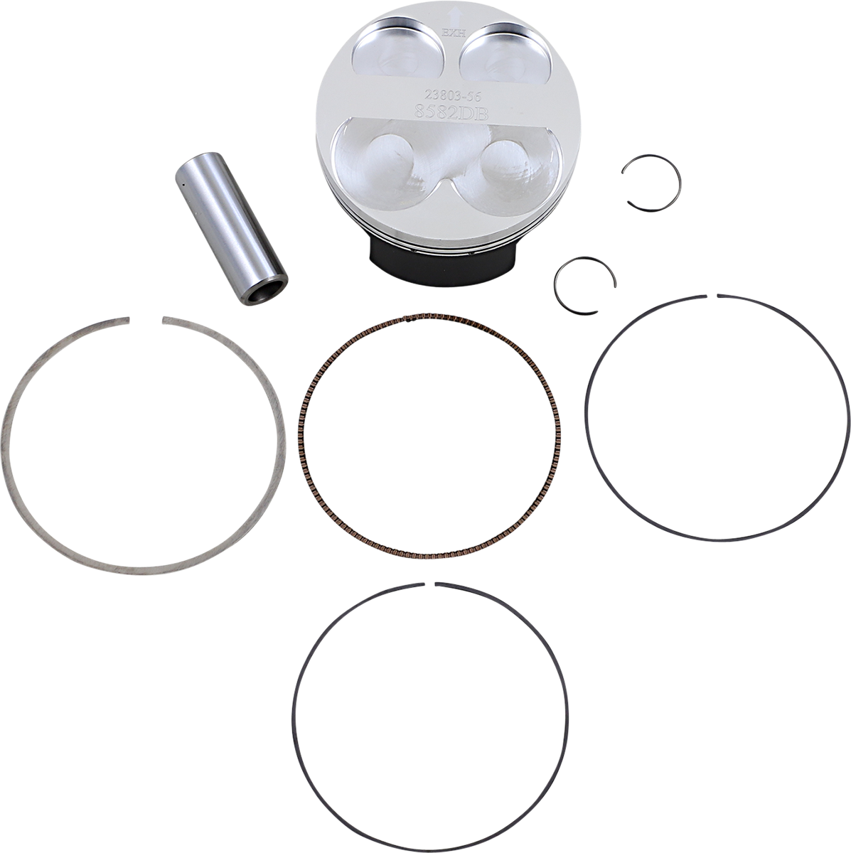 WOSSNER Piston Kit - KX250F/RMZ250 - 76.97 mm 8582DB