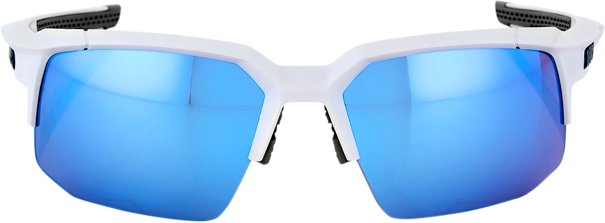 100% Speedcoupe Sunglasses - White - Blue Mirror 61031-000-75