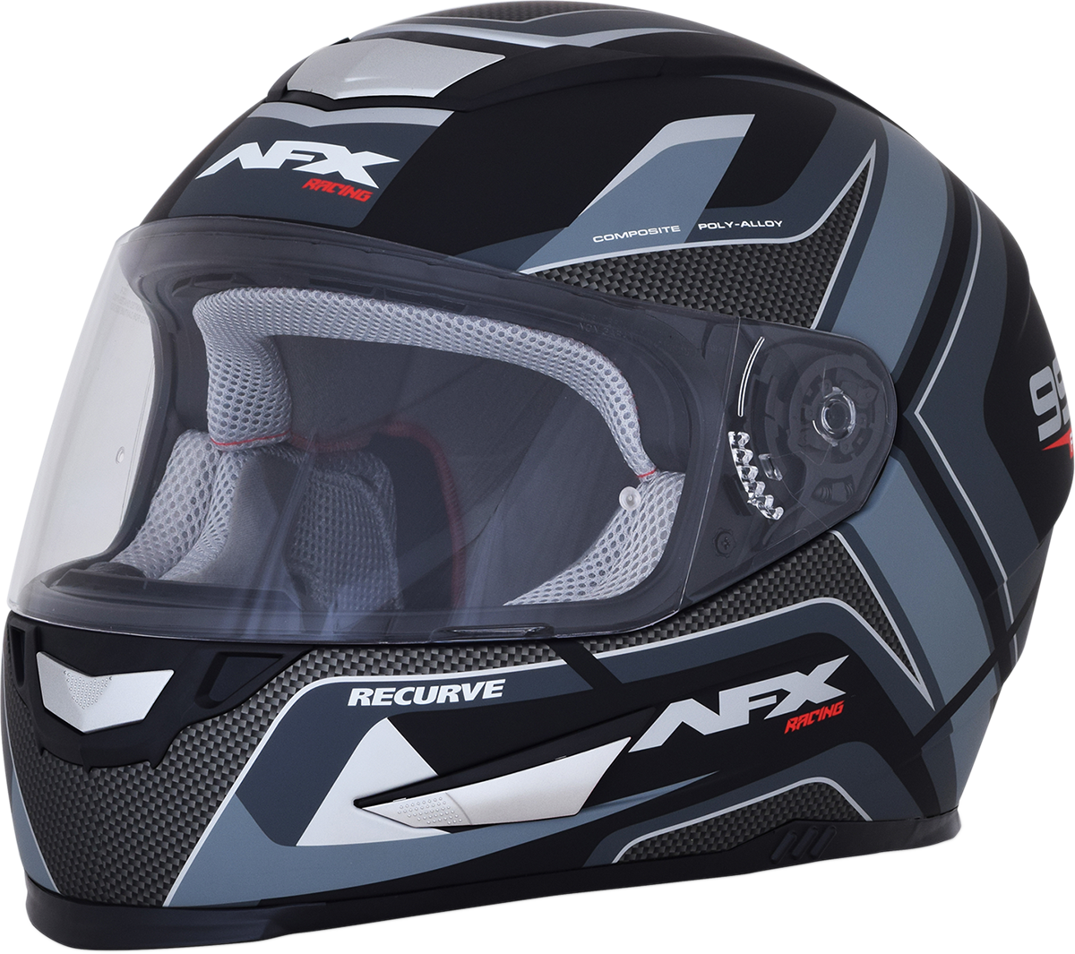 AFX FX-99 Helmet - Recurve - Matte Black/Gray - Small 0101-11136