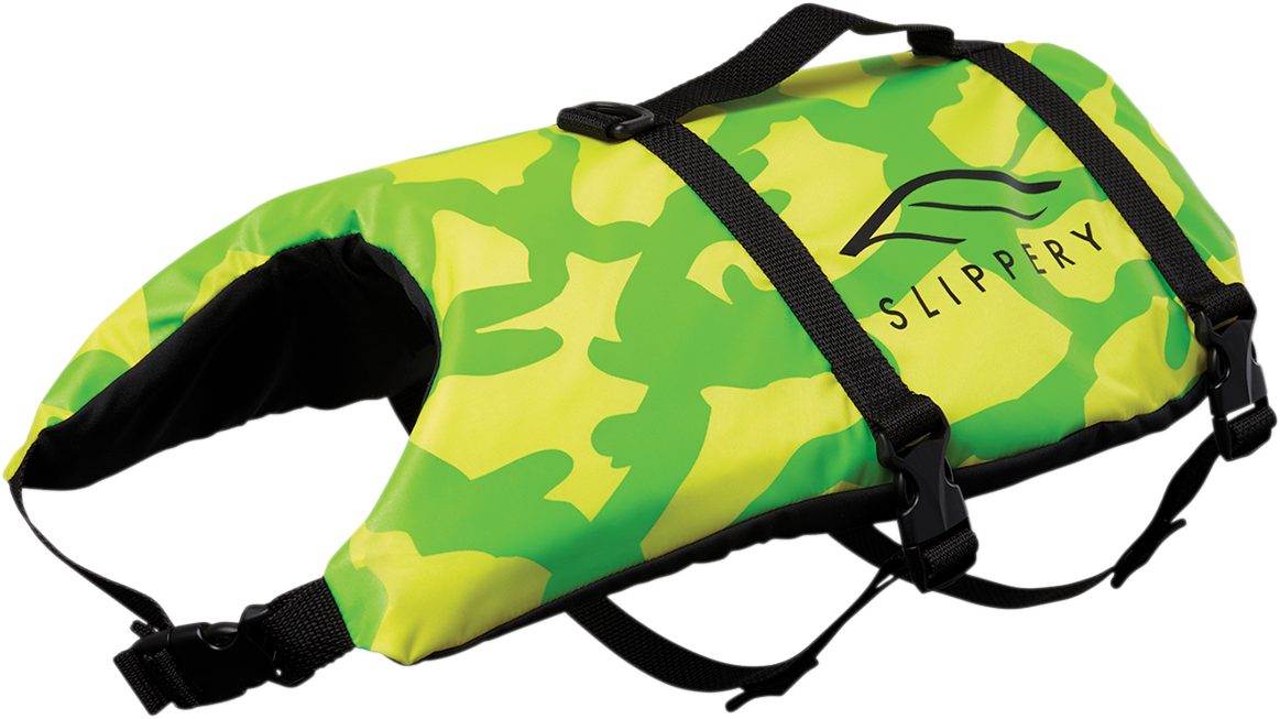 SLIPPERY Pet Vest - Yellow/Green - Medium 15701430003019