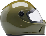 BILTWELL Lane Splitter Helmet - Gloss Olive Green - Large 1004-154-504