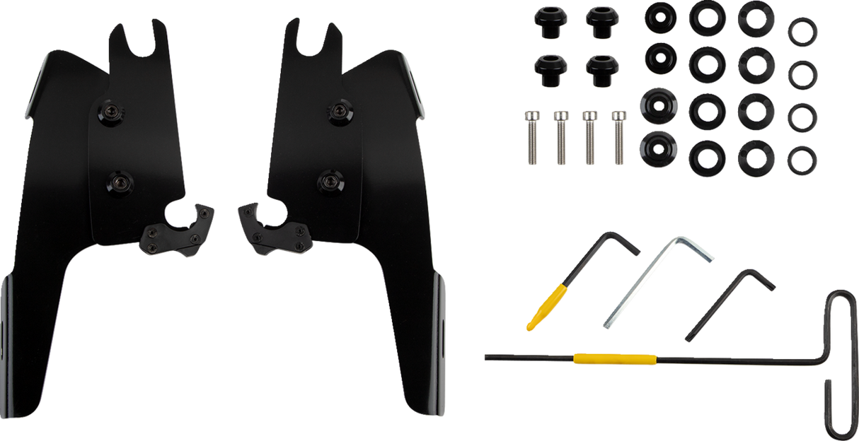 MEMPHIS SHADES Batwing Mounting Kit - Black - Chief Bobber MEB2071