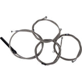 LA CHOPPERS Handlebar Cable/Brake Line Kit - Complete - 15" - 17" Handlebars - Stainless LA-8059KT2-16