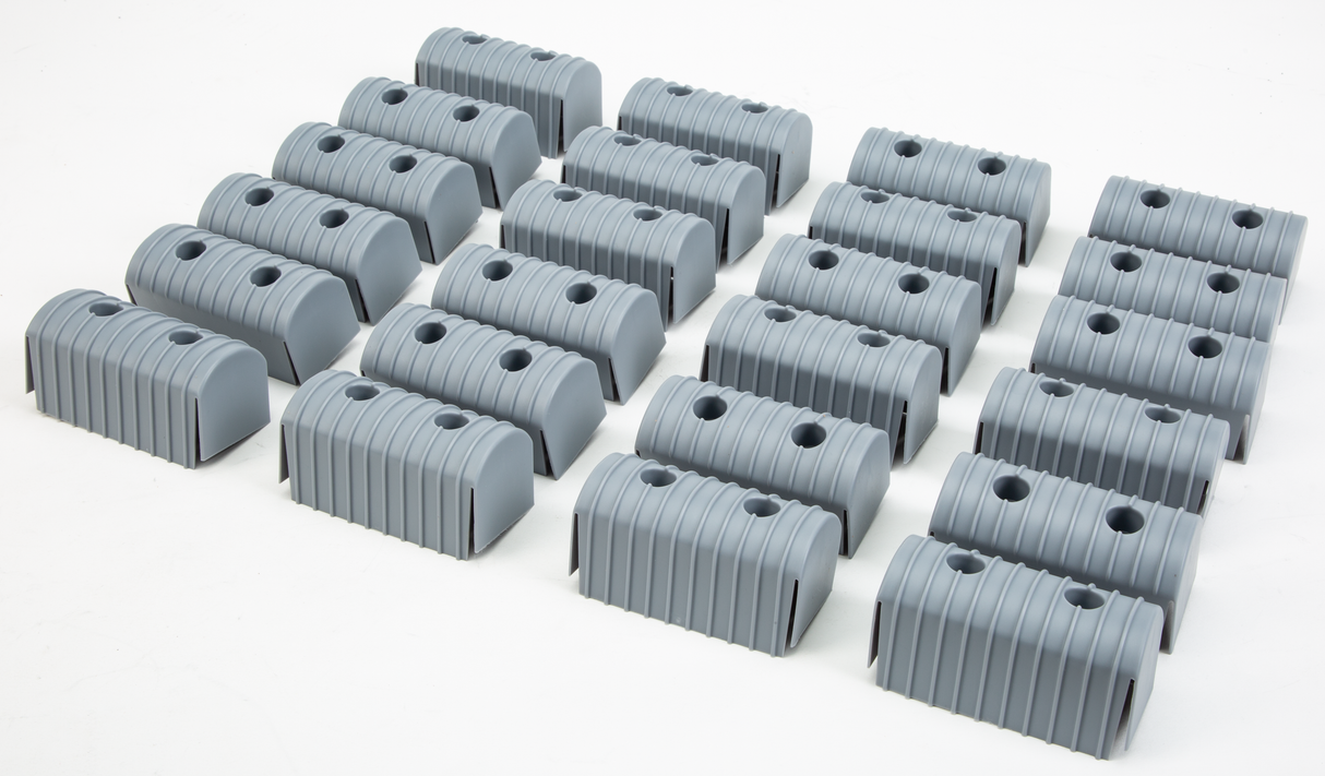 CALIBER Bunk End Caps 2x4" Grey 24/Pk 23072