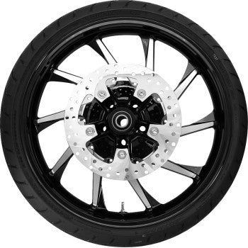 COASTAL MOTO Hurricane Front Wheel - Black Cut (21") | Rotors (11.8") | Dunlop Tire (130/60B21) PKG-HUR213BC-ABST