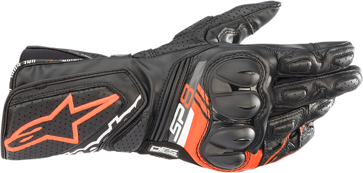 ALPINESTARS SP-8 V3 Gloves - Black/Fluo Red - 3XL 3558321-1030-3X