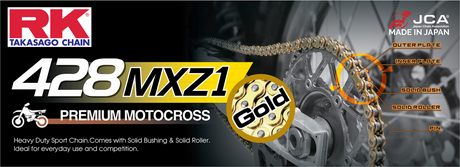 RK 428 MXZ1 - Chain - 100 Links - Gold GB428MXZ1-100