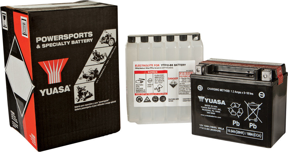 YUASA Battery Ytx12-Bs Maintenance Free YUAM3RH2STWN