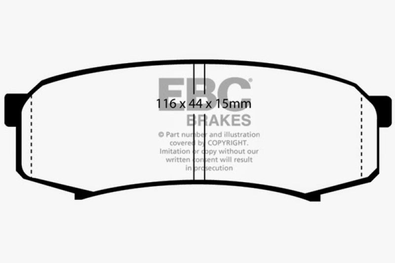 EBC 10+ Lexus GX460 4.6 Greenstuff Rear Brake Pads DP6993