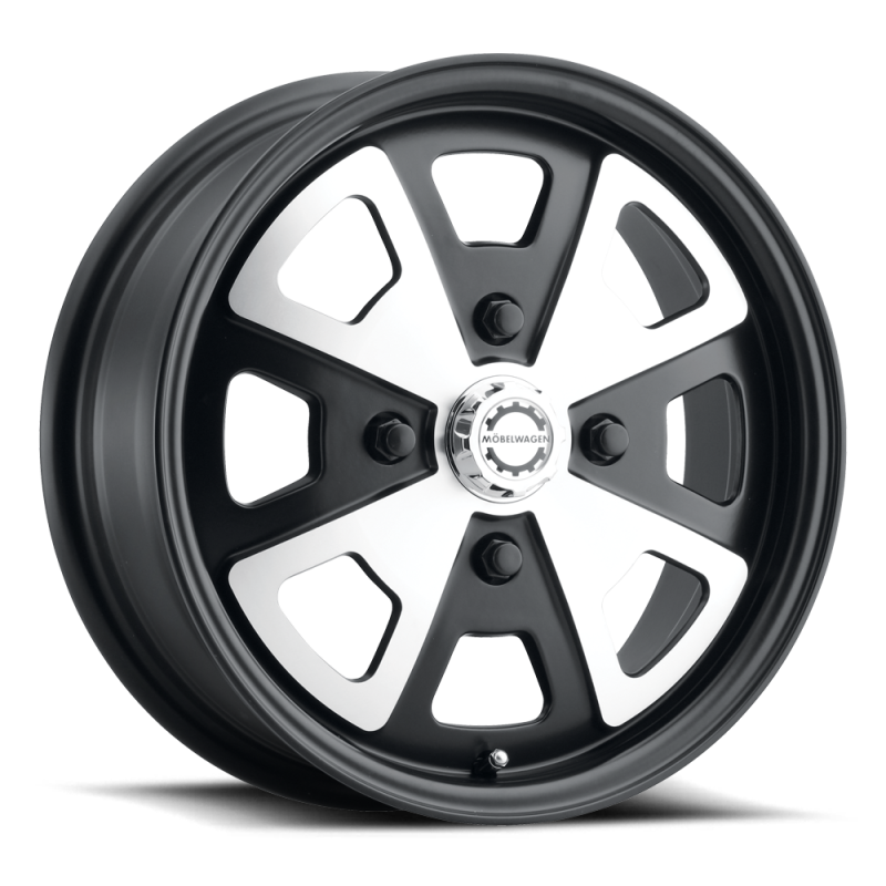 Mobelwagen MW-730M Schnell 15x5.5in / 4x130 BP / 35mm Offset / 79.1mm Bore - Black & Machined Wheel MW-730M-55530+35