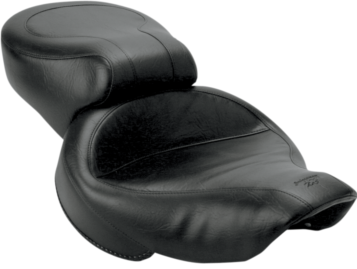 MUSTANG Vintage Style Seat - Wide - Smooth - Black - Dyna 75111