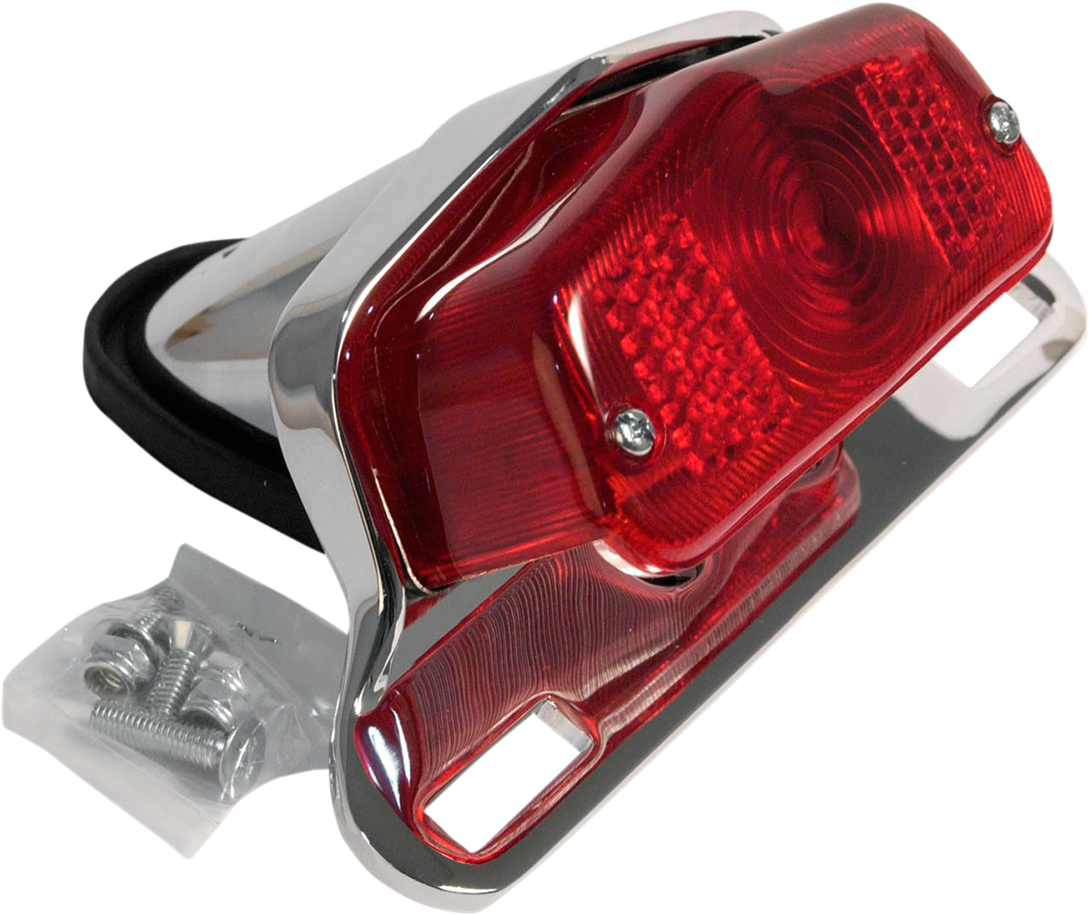 EMGO Taillight - Chrome Bracket - Red Lens 62-21510