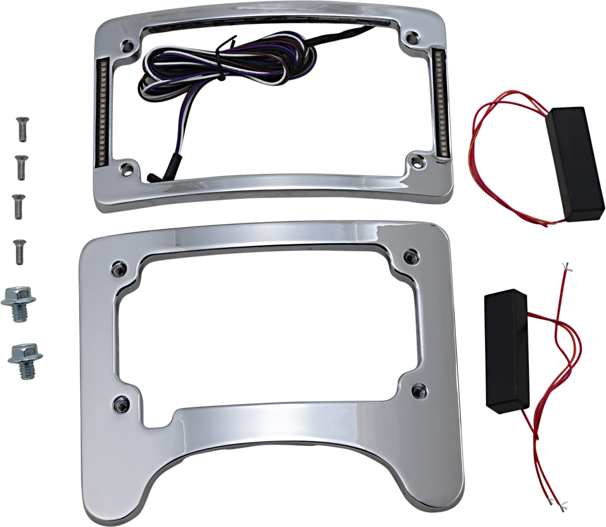 CUSTOM DYNAMICS Turn Signal Eliminator/Illuminated Tri-Frame - Chrome TS-ELIM-06HW-C