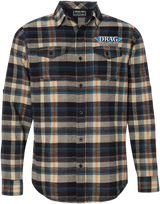 THROTTLE THREADS Drag Specialties Plaid Flannel Shirt - Khaki - 3XL DRG25S82KH3R