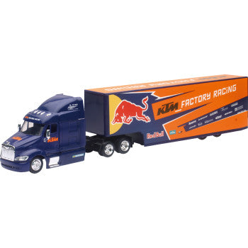 New Ray Toys Peterbilt Red Bull KTM Race Team Truck - 1:43 Scale - Blue/Orange 15973