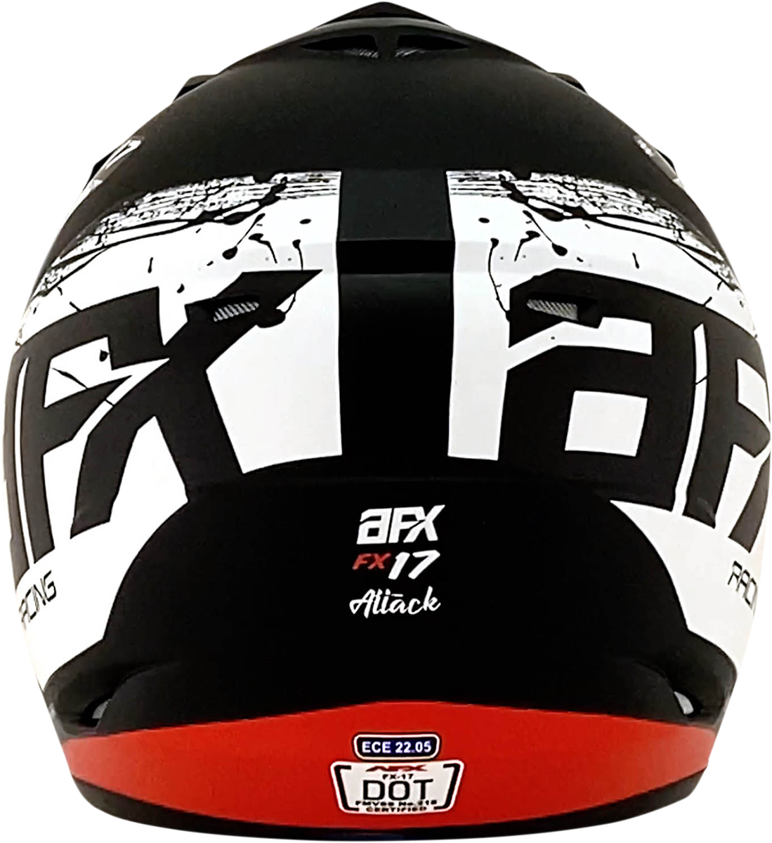 AFX FX-17 Helmet - Attack - Matte Black/Red - XS 0110-7148