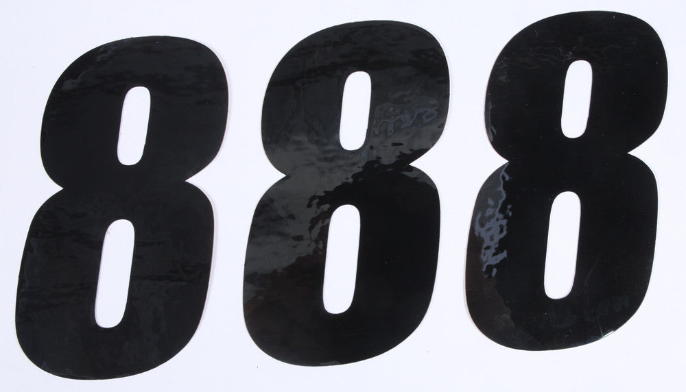 D-COR Number 8 Black 6" 3/Pk 45-26-8