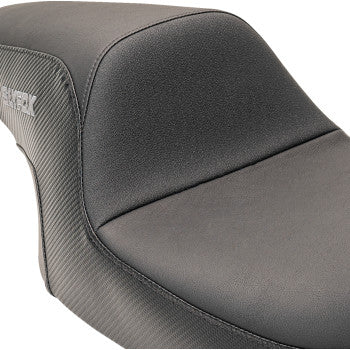 SLYFOX Slyfox Seat - Gray Logo - Smooth Vinyl - Carbon Fiber - FL '97-'07 0801-1613