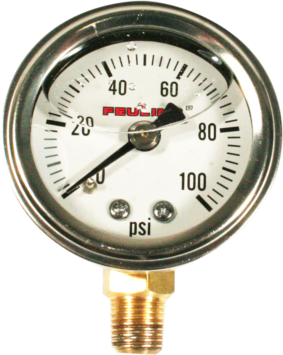 FEULING OIL PUMP CORP. Oil Pressure Gauge - 1.5" Dial - Bottom Port - White Face 9040