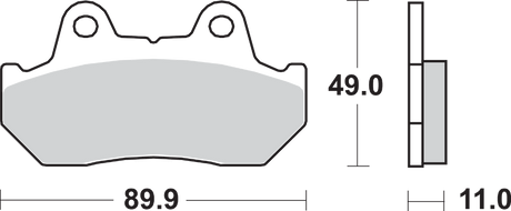 SBS LS Brake Pads - Honda - 542LS 542LS