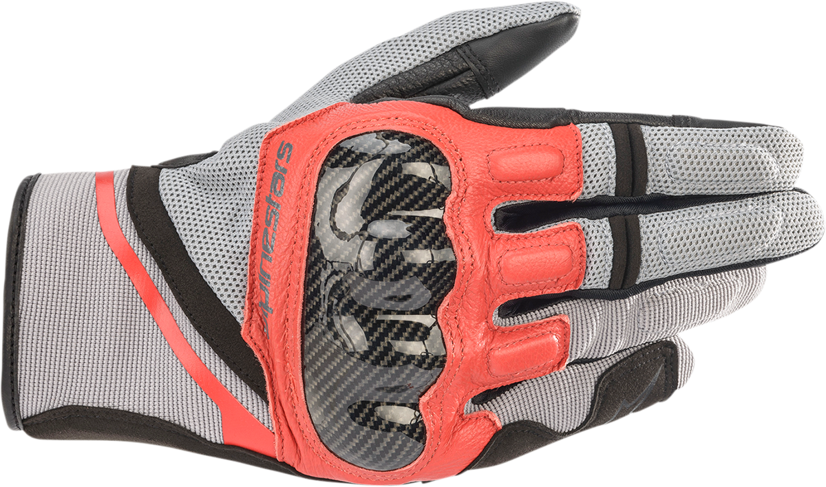 ALPINESTARS Chrome Gloves - Ash Gray/Black/Bright Red - 2XL 3568721-9203-2X