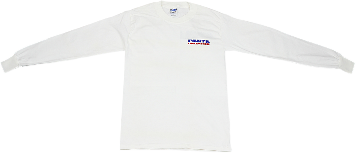 Parts Unlimited Logo Long-Sleeve T-Shirt - White - Small Pre121s