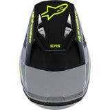 ALPINESTARS Youth SM3 Helmet - Radium - Matte Gray/Black/Yellow Fluo - Small 8301825-9510-YS