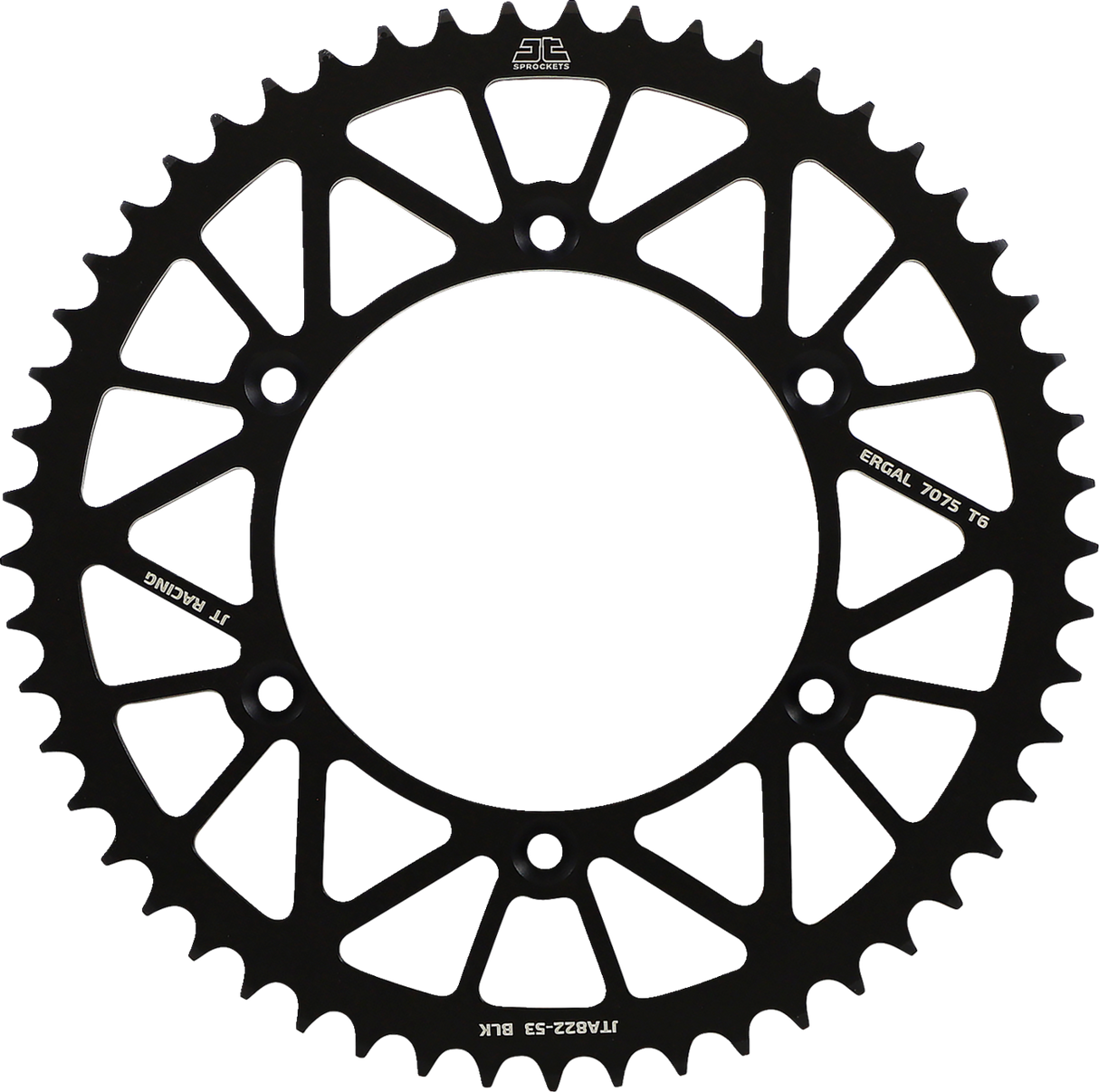 JT SPROCKETS Rear Sprocket - 520 - Black - 53 Tooth JTA822.53BLK