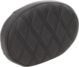 DRAG SPECIALTIES Backrest Pad - Oval - Double Diamond - Black 0822-0428