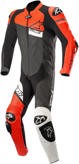 ALPINESTARS GP Plus Venom 1-Piece Leather Suit - Black/Red Fluorescent/White - US 44 / EU 54 3150818-1321-54