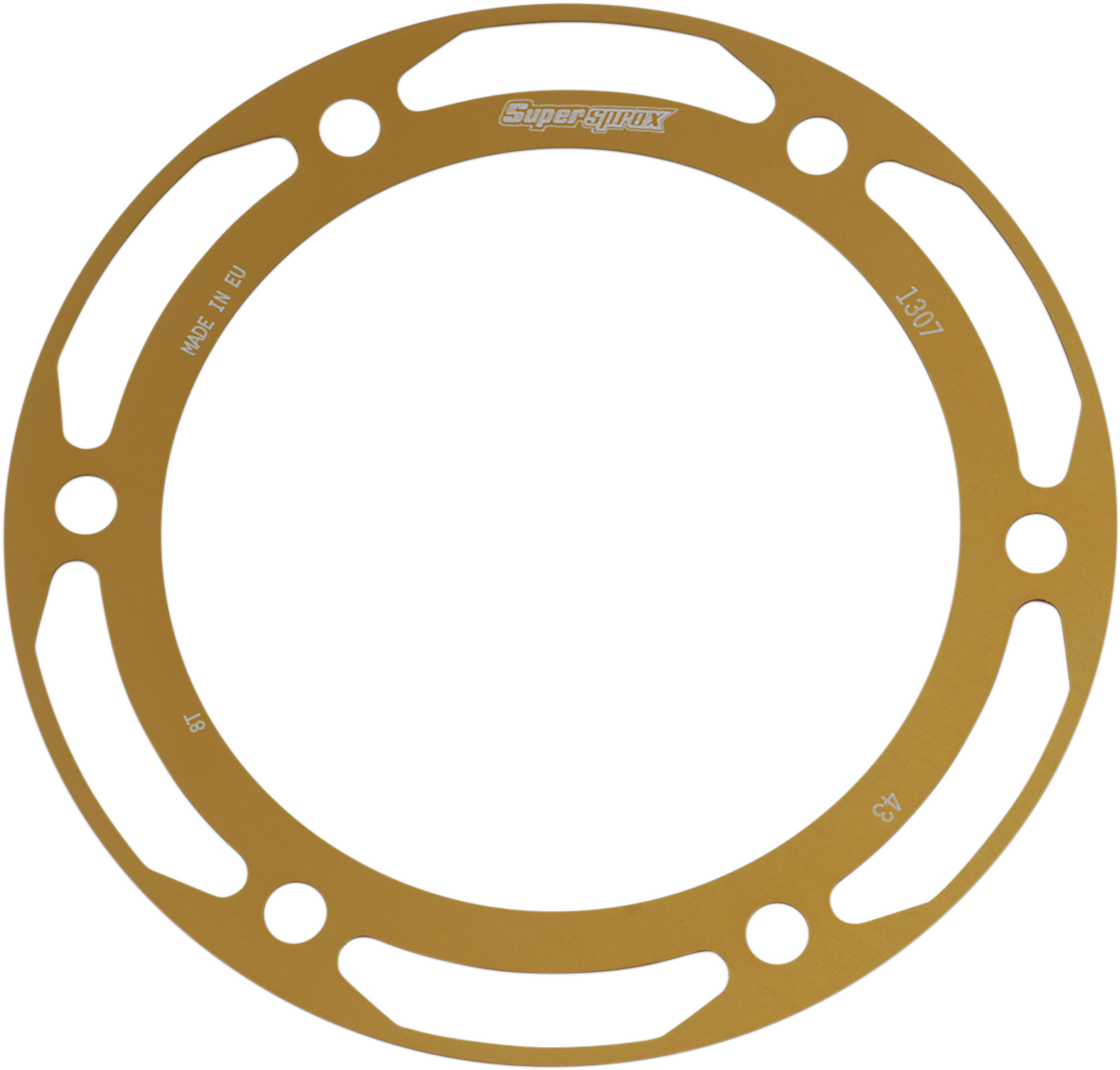 SUPERSPROX Edge Rear Sprocket Insert - Gold RACD1307-43-GLD