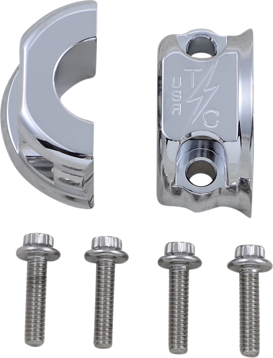 THRASHIN SUPPLY CO. Perch Clamps - Clutch/Brake - Chrome TSC-2703-3