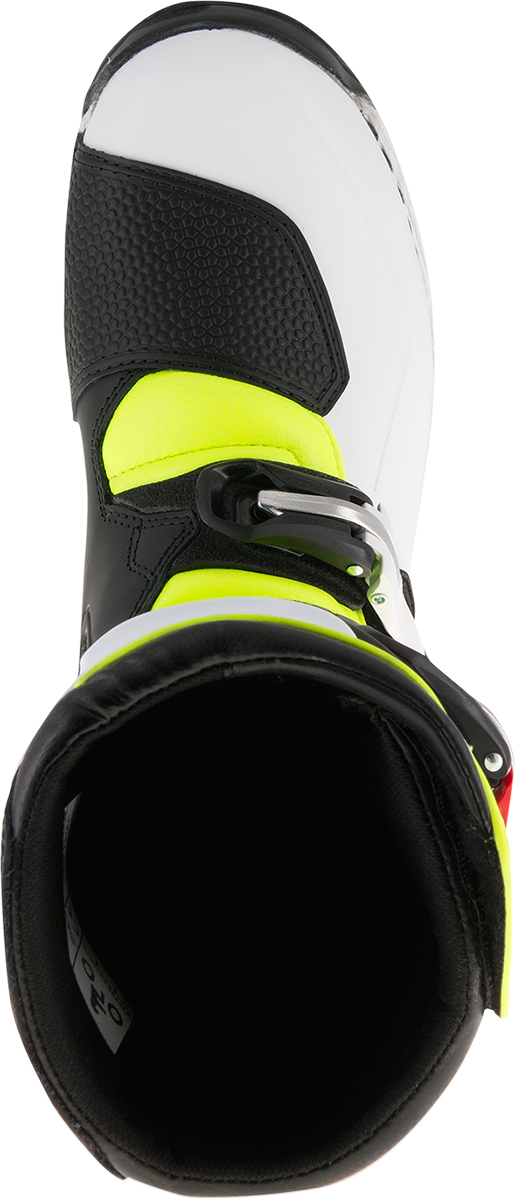 ALPINESTARS Tech-T Boots - White/Red/Yellow Fluorescent/Black - US 9 2004017-2351-9