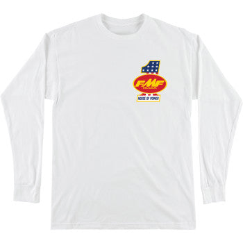 FMF America First Long-Sleeve T-Shirt - White - Medium HO25119901WHTMD