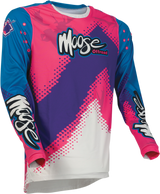 MOOSE RACING Agroid Jersey - Pink/Blue/Purple - Medium 2910-6381