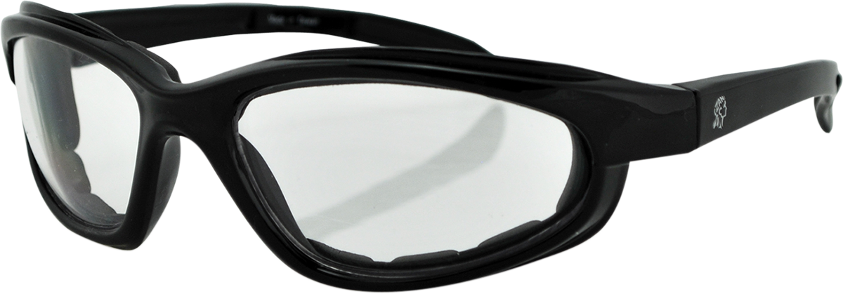 ZAN HEADGEAR Arizona Sunglasses - Shiny Black - Clear EZAZ001C