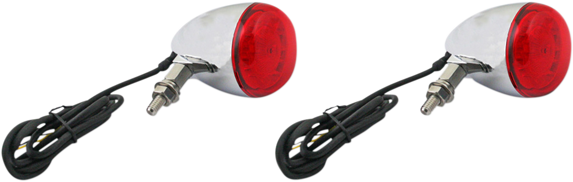 CUSTOM DYNAMICS ProBEAM® Universal Turn Signals - Chrome/Red PB-UNV-RTS-RR-C