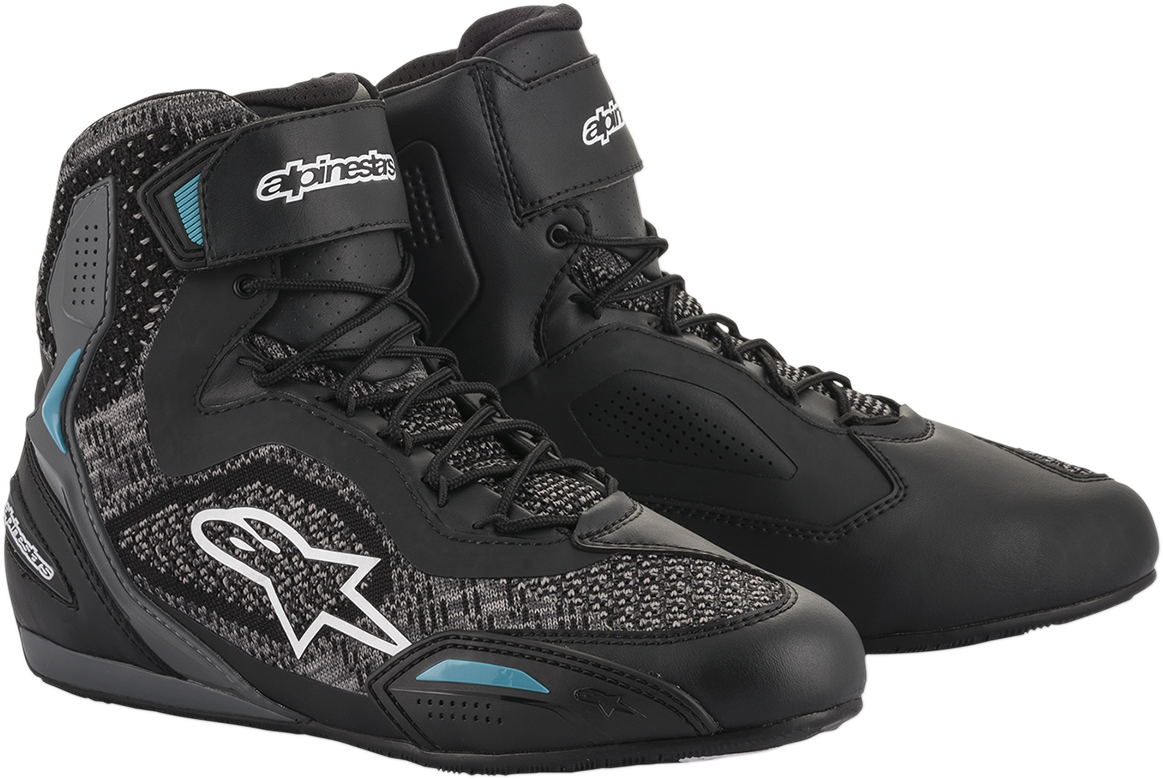 ALPINESTARS Stella Faster-3 Rideknit Shoes - Black/Teal - US 6 251052011706