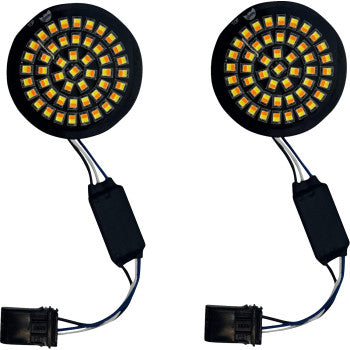 CUSTOM DYNAMICS Genesis® 4 Front Turn Signals - Amber/White GEN-4-AW-25ST