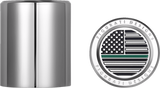 FIGURATI DESIGNS Docking Hardware Covers - American Flag - Green Line - Short - Stainless Steel FD72-DC-2530-SS