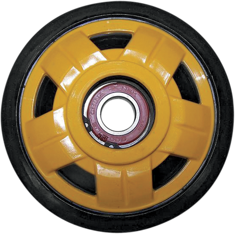 Parts Unlimited Idler Wheel With Bearing 6004-2rs - Yellow - Group 17 - 141 Mm Od X 20 Mm Id R0141d-2 401a