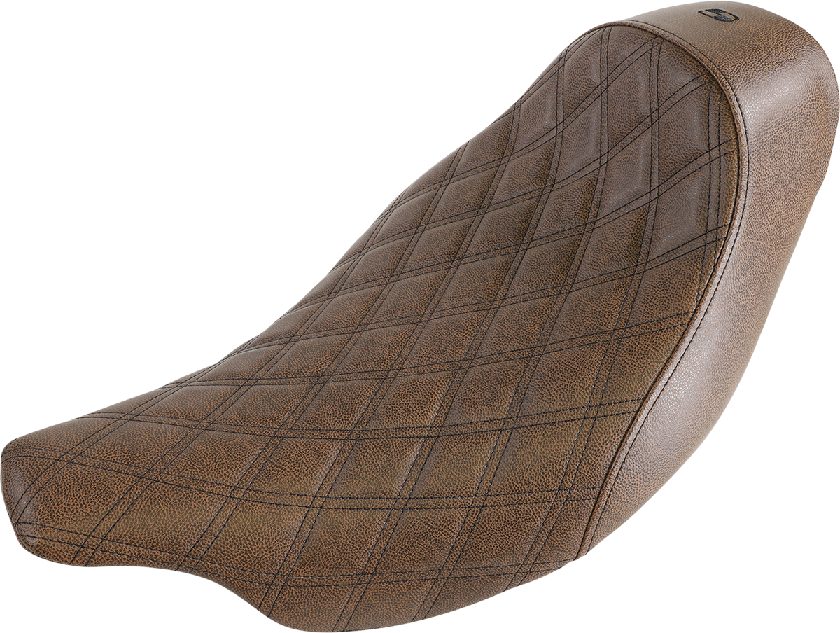 SADDLEMEN Renegade Solo Seat - Lattice Stitched - Brown - '08-'23 FL 808-07B-002BLS