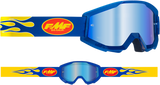 FMF PowerCore Goggles - Flame - Navy - Blue Mirror F-50051-00007 2601-3008