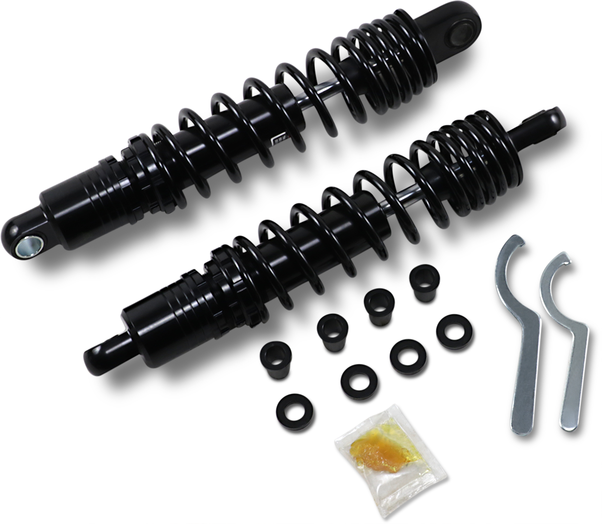 DRAG SPECIALTIES SHOCKS Premium Ride-Height Adjustable Shocks - Black - Heavy Duty - 13.5" C16-0168NUHB