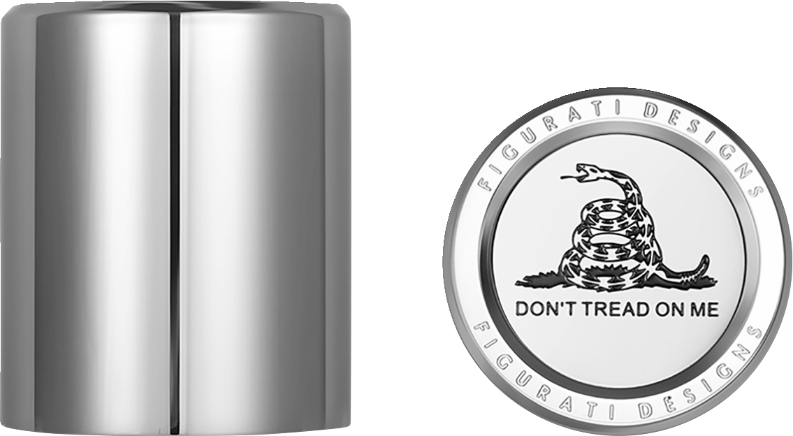 FIGURATI DESIGNS Docking Hardware Covers - Don't Tread On Me - Short - Stainless Steel FD40-DC-2530-SS