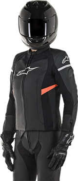 ALPINESTARS Stella Women's Kira Leather Jacket - Black/Red - US 4 / EU 40 3112019-1030-40