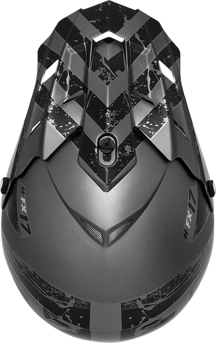 AFX FX-17 Helmet - Attack - Frost Gray/Matte Black - Medium 0110-7138