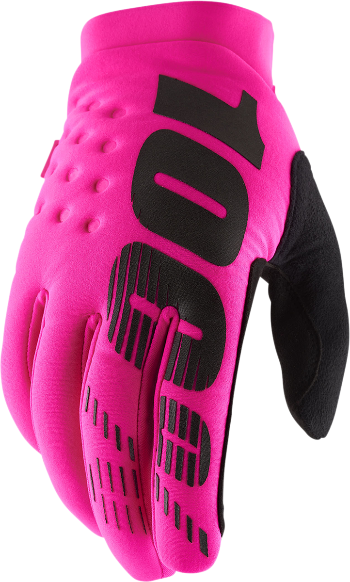 100% Brisker Gloves - Neon Pink - Small 10003-00025